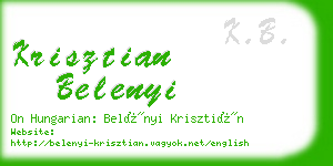 krisztian belenyi business card